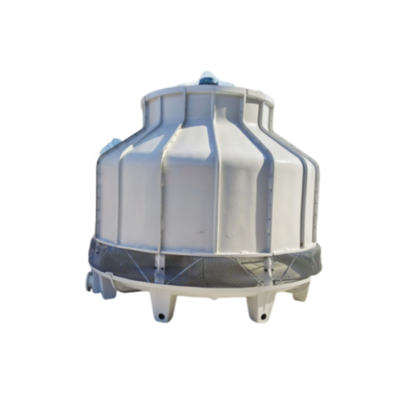 How can cooling towers prevent corrosion and scaling of metal components when operating in high-humidity or high-salt-spray environments?